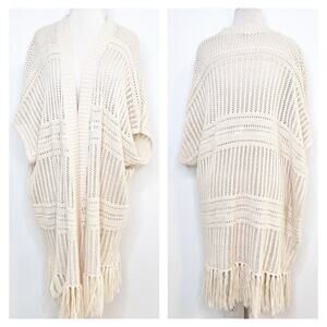 Matilda Jane Cream Open-Knit Fringe Cardigan